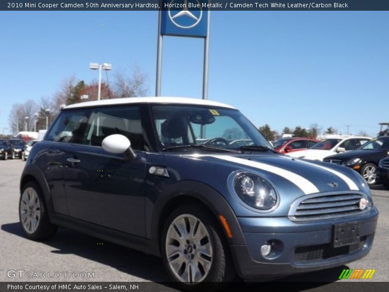 Horizon Blue Metallic / Camden Tech White Leather/Carbon Black 2010 Mini Cooper Camden 50th Anniversary Hardtop