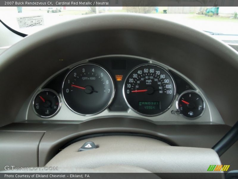 Cardinal Red Metallic / Neutral 2007 Buick Rendezvous CX