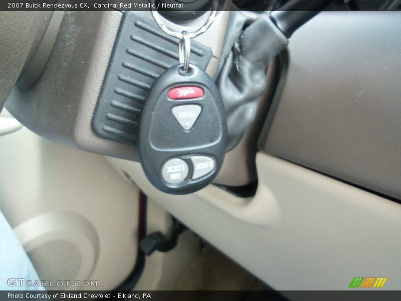 Cardinal Red Metallic / Neutral 2007 Buick Rendezvous CX