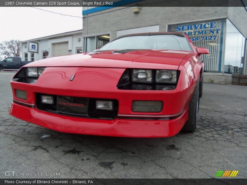 Bright Red / Red 1987 Chevrolet Camaro Z28 Sport Coupe