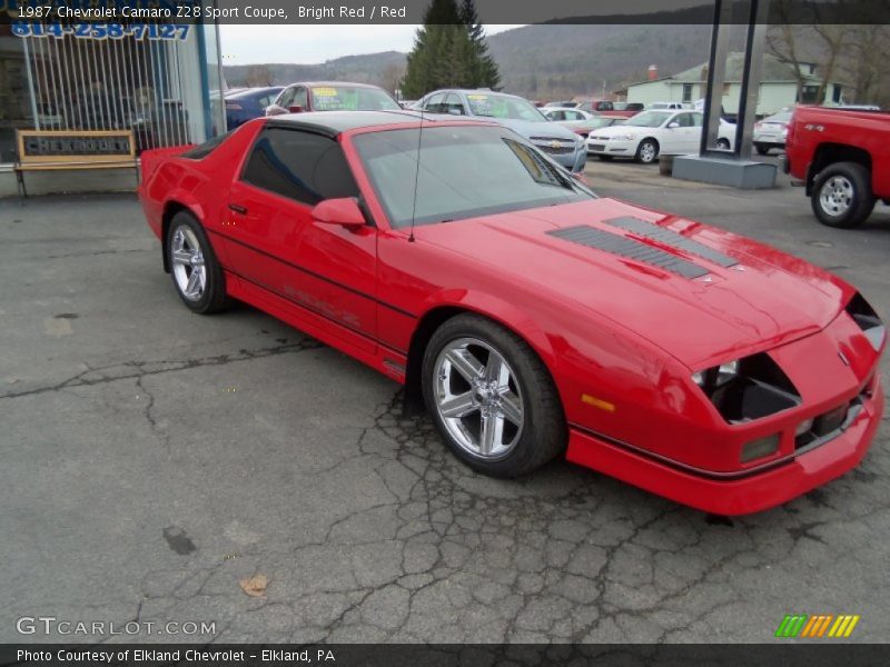 Bright Red / Red 1987 Chevrolet Camaro Z28 Sport Coupe