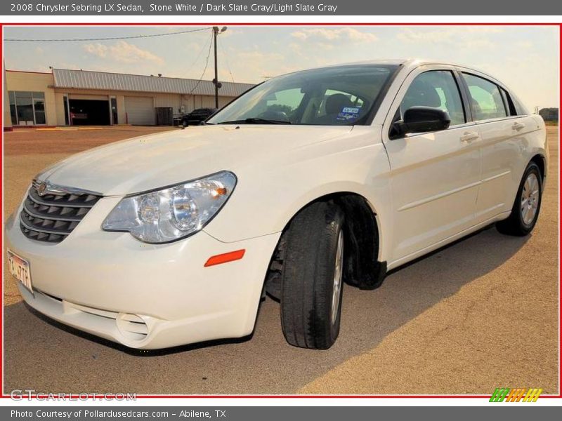 Stone White / Dark Slate Gray/Light Slate Gray 2008 Chrysler Sebring LX Sedan