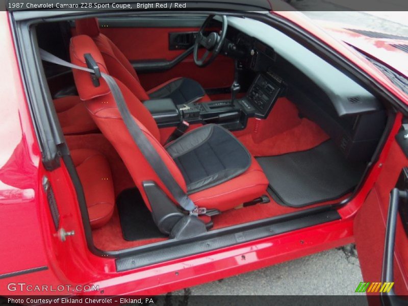  1987 Camaro Z28 Sport Coupe Red Interior