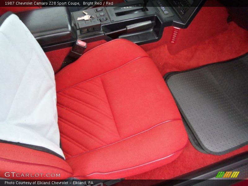 Front Seat of 1987 Camaro Z28 Sport Coupe