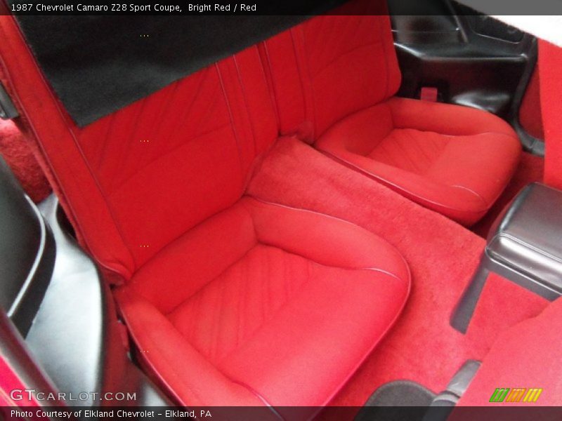 Rear Seat of 1987 Camaro Z28 Sport Coupe
