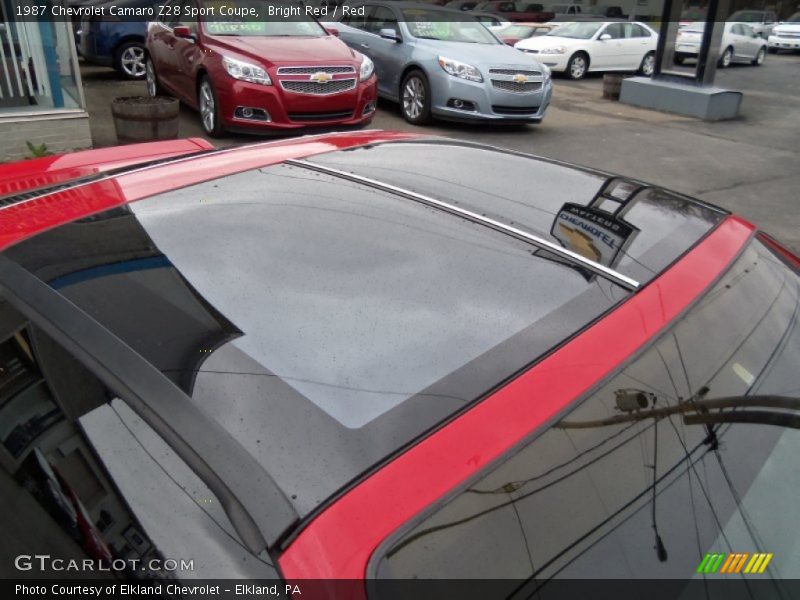Sunroof of 1987 Camaro Z28 Sport Coupe