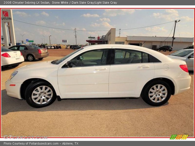 Stone White / Dark Slate Gray/Light Slate Gray 2008 Chrysler Sebring LX Sedan