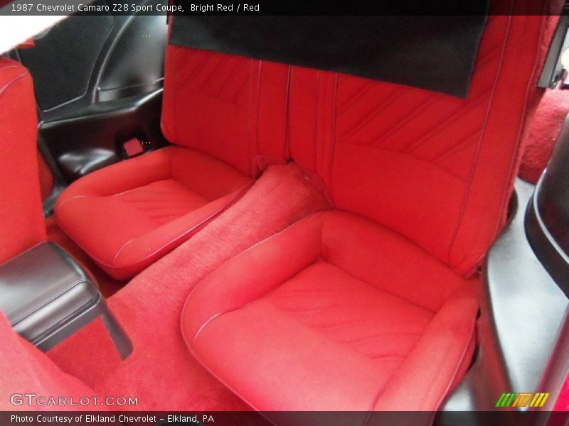 Rear Seat of 1987 Camaro Z28 Sport Coupe