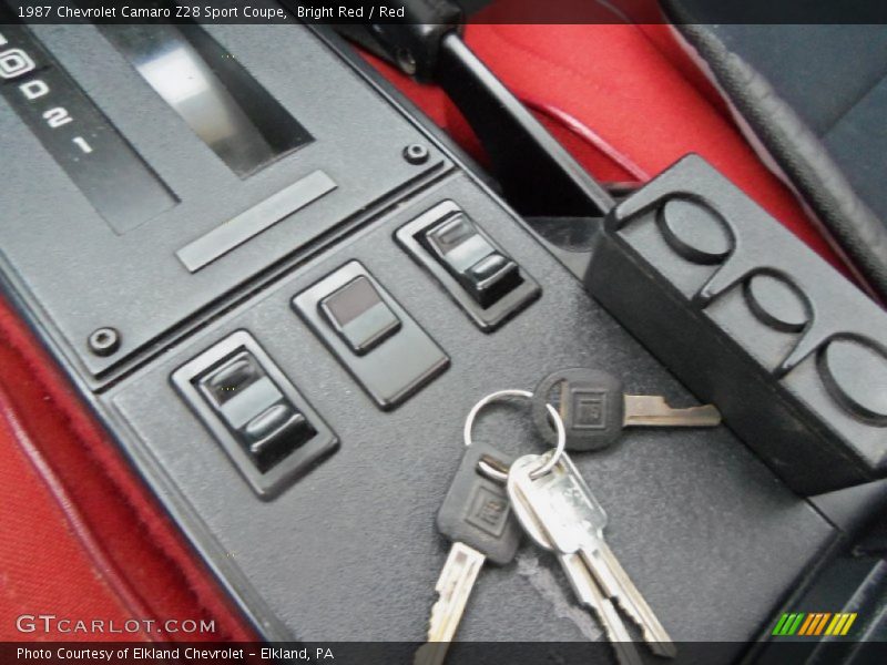Keys of 1987 Camaro Z28 Sport Coupe