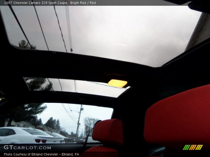 Bright Red / Red 1987 Chevrolet Camaro Z28 Sport Coupe