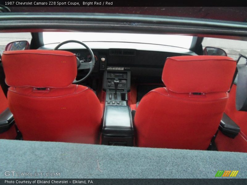 Bright Red / Red 1987 Chevrolet Camaro Z28 Sport Coupe