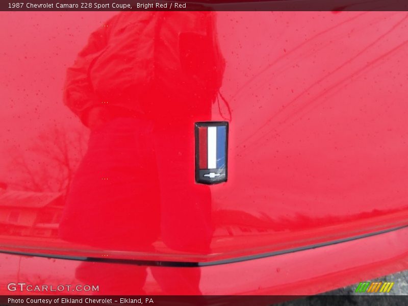 Bright Red / Red 1987 Chevrolet Camaro Z28 Sport Coupe