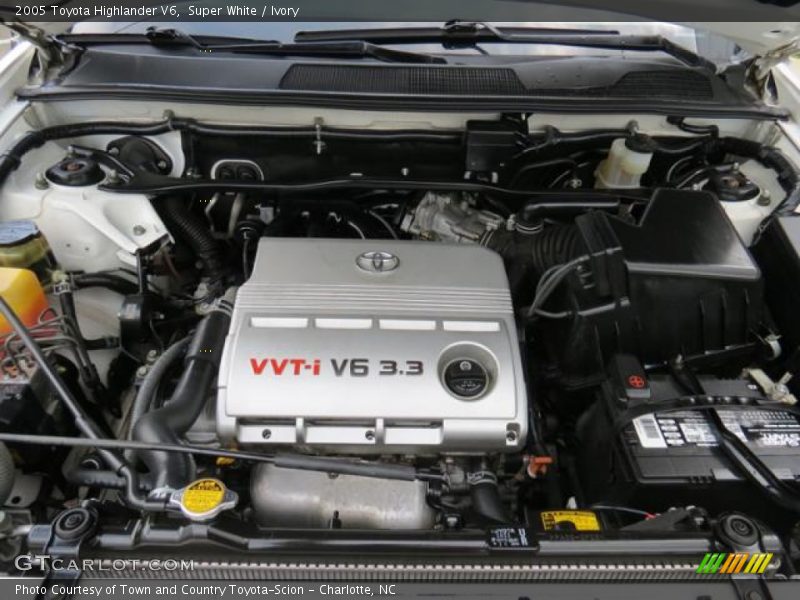 Super White / Ivory 2005 Toyota Highlander V6