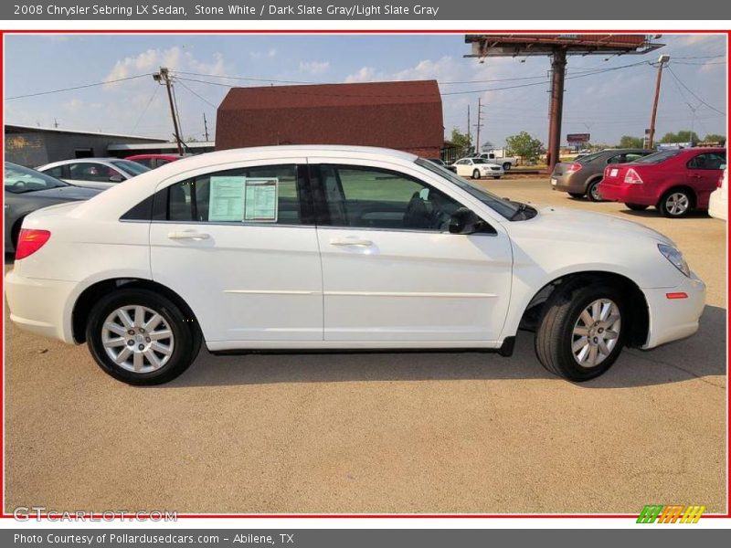 Stone White / Dark Slate Gray/Light Slate Gray 2008 Chrysler Sebring LX Sedan