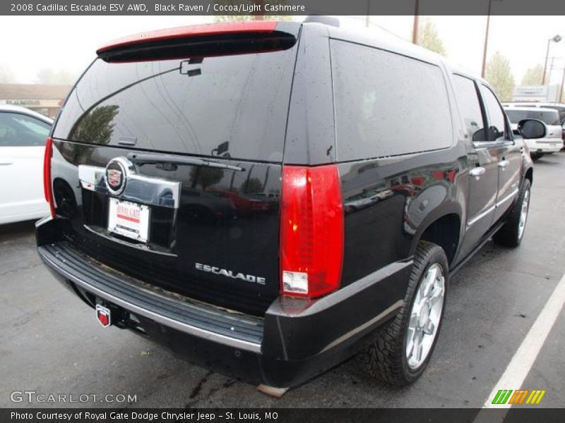 Black Raven / Cocoa/Light Cashmere 2008 Cadillac Escalade ESV AWD