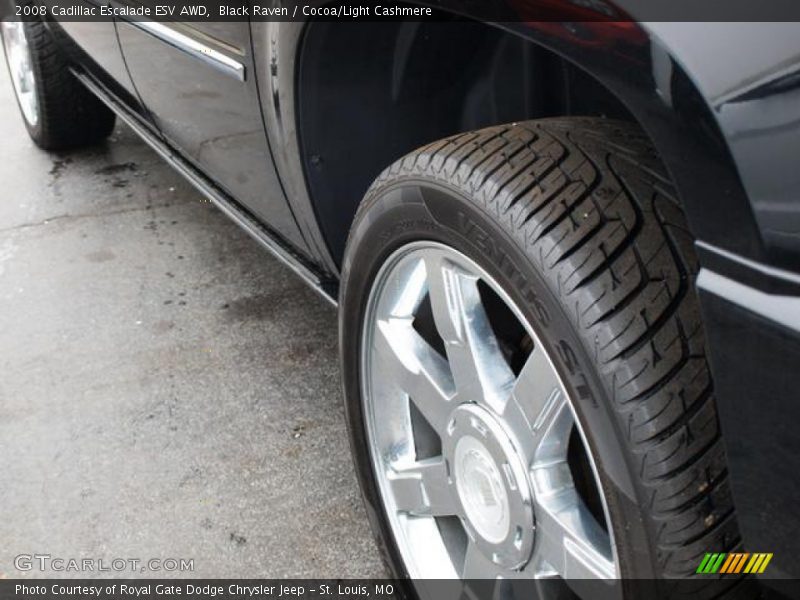 Black Raven / Cocoa/Light Cashmere 2008 Cadillac Escalade ESV AWD