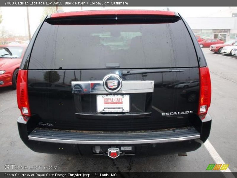 Black Raven / Cocoa/Light Cashmere 2008 Cadillac Escalade ESV AWD