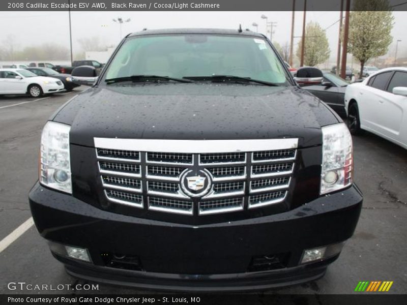 Black Raven / Cocoa/Light Cashmere 2008 Cadillac Escalade ESV AWD