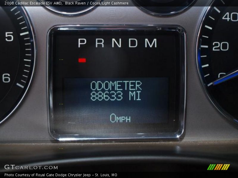 Black Raven / Cocoa/Light Cashmere 2008 Cadillac Escalade ESV AWD