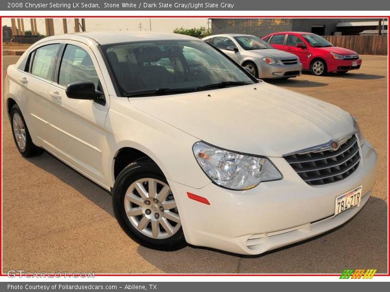 Stone White / Dark Slate Gray/Light Slate Gray 2008 Chrysler Sebring LX Sedan