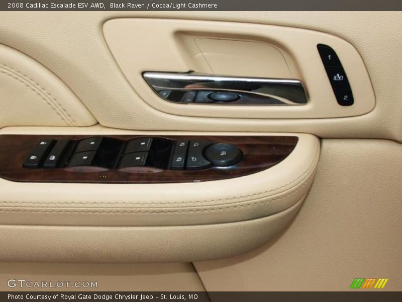 Black Raven / Cocoa/Light Cashmere 2008 Cadillac Escalade ESV AWD