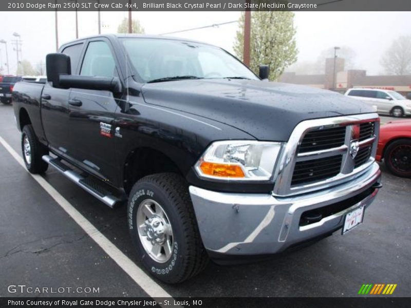 Brilliant Black Crystal Pearl / Dark Slate/Medium Graystone 2010 Dodge Ram 2500 SLT Crew Cab 4x4
