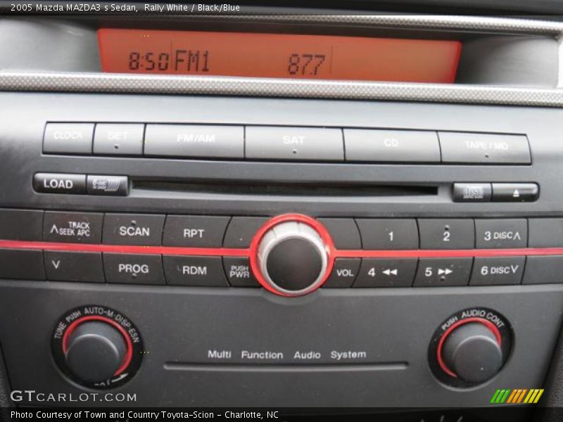 Rally White / Black/Blue 2005 Mazda MAZDA3 s Sedan