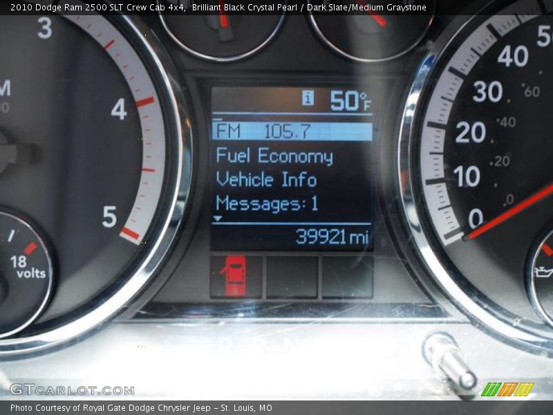 Brilliant Black Crystal Pearl / Dark Slate/Medium Graystone 2010 Dodge Ram 2500 SLT Crew Cab 4x4