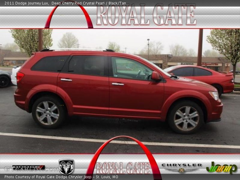 Deep Cherry Red Crystal Pearl / Black/Tan 2011 Dodge Journey Lux