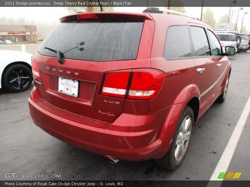 Deep Cherry Red Crystal Pearl / Black/Tan 2011 Dodge Journey Lux