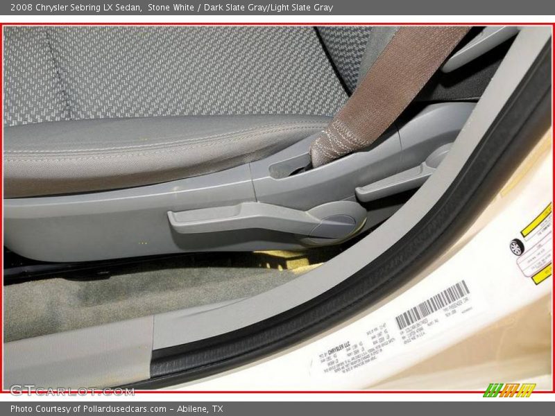 Stone White / Dark Slate Gray/Light Slate Gray 2008 Chrysler Sebring LX Sedan