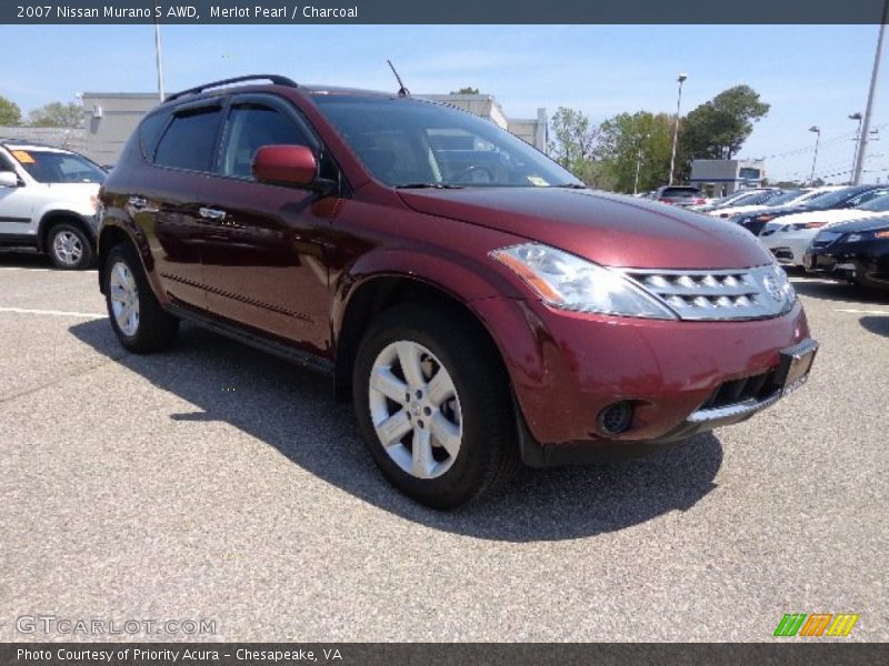 Merlot Pearl / Charcoal 2007 Nissan Murano S AWD