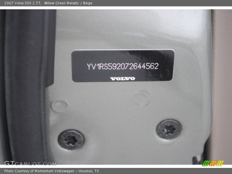 Willow Green Metallic / Beige 2007 Volvo S60 2.5T