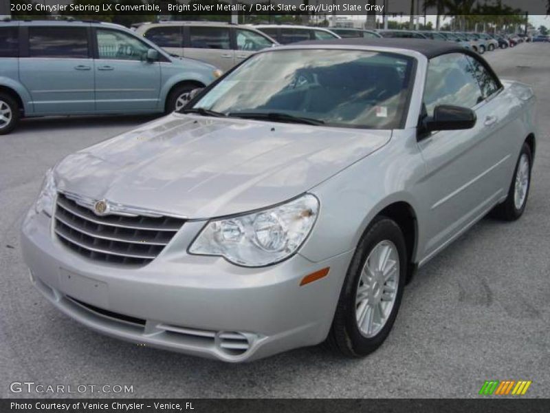 Bright Silver Metallic / Dark Slate Gray/Light Slate Gray 2008 Chrysler Sebring LX Convertible