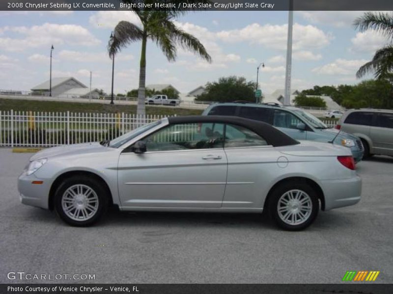 Bright Silver Metallic / Dark Slate Gray/Light Slate Gray 2008 Chrysler Sebring LX Convertible