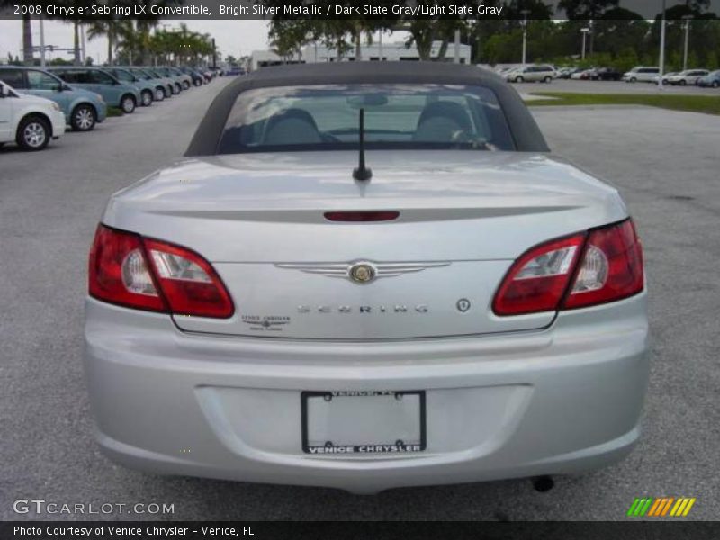 Bright Silver Metallic / Dark Slate Gray/Light Slate Gray 2008 Chrysler Sebring LX Convertible