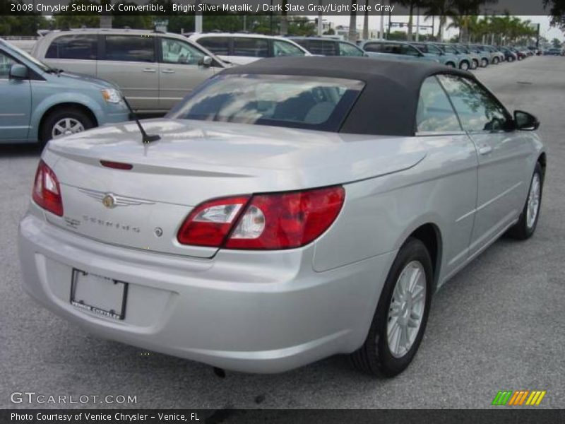 Bright Silver Metallic / Dark Slate Gray/Light Slate Gray 2008 Chrysler Sebring LX Convertible