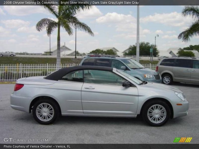 Bright Silver Metallic / Dark Slate Gray/Light Slate Gray 2008 Chrysler Sebring LX Convertible
