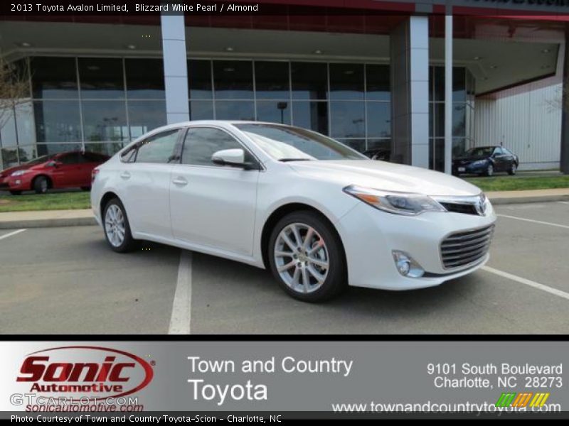 Blizzard White Pearl / Almond 2013 Toyota Avalon Limited
