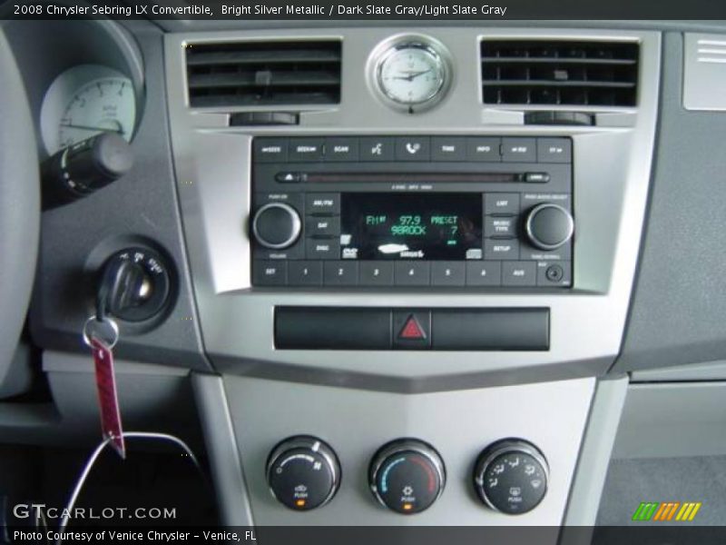 Bright Silver Metallic / Dark Slate Gray/Light Slate Gray 2008 Chrysler Sebring LX Convertible