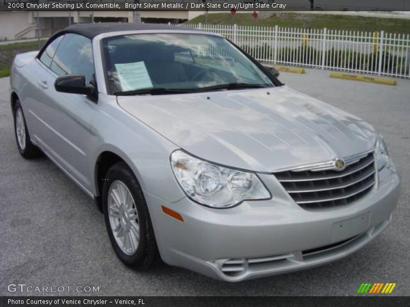 Bright Silver Metallic / Dark Slate Gray/Light Slate Gray 2008 Chrysler Sebring LX Convertible