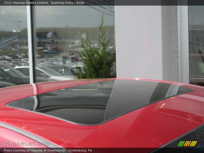Sparkling Ruby / Beige 2013 Hyundai Elantra Limited
