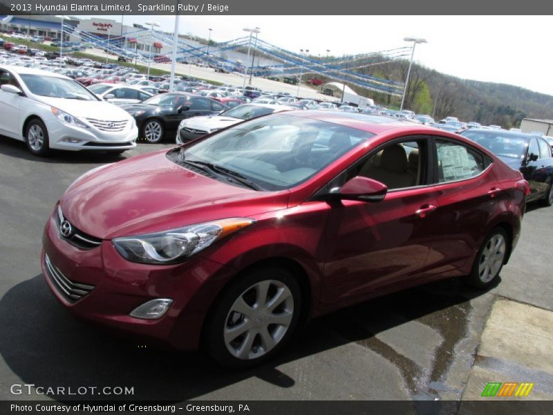 Sparkling Ruby / Beige 2013 Hyundai Elantra Limited
