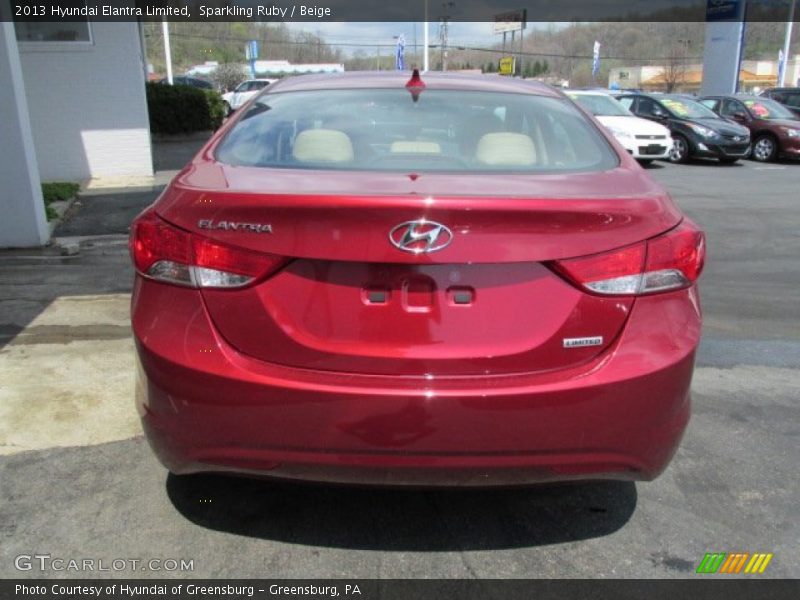 Sparkling Ruby / Beige 2013 Hyundai Elantra Limited