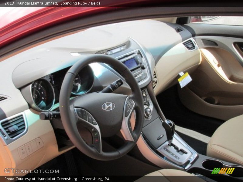 Sparkling Ruby / Beige 2013 Hyundai Elantra Limited