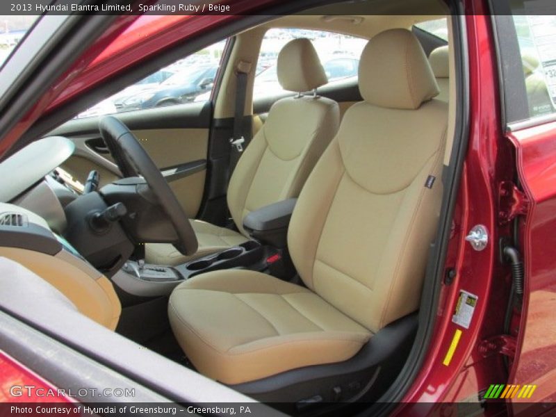 Sparkling Ruby / Beige 2013 Hyundai Elantra Limited