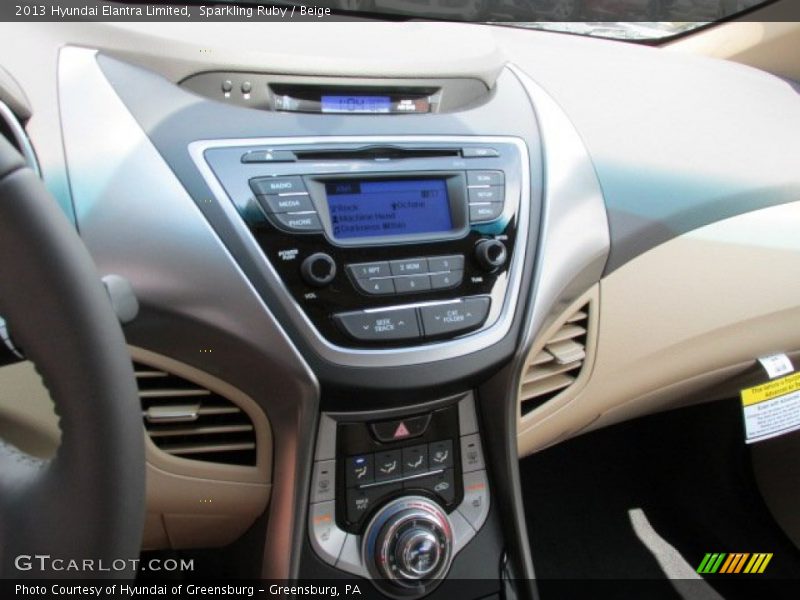 Sparkling Ruby / Beige 2013 Hyundai Elantra Limited