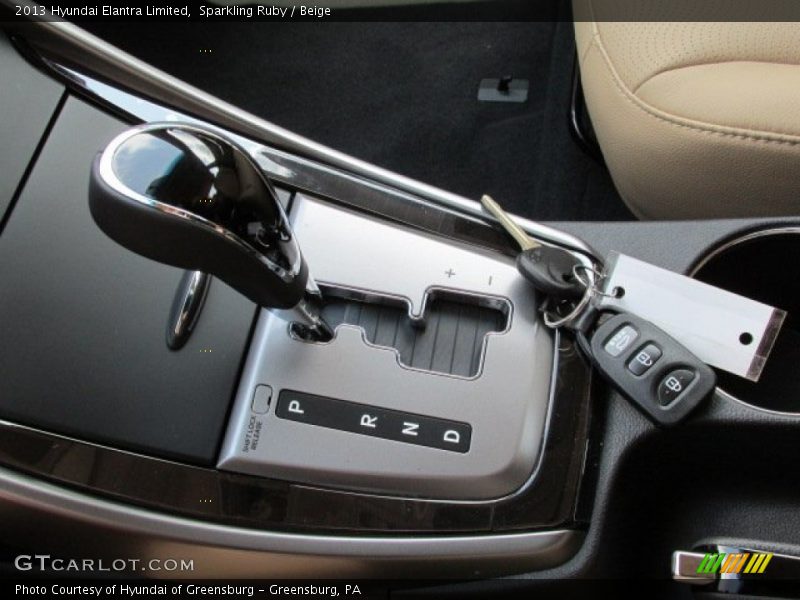 Sparkling Ruby / Beige 2013 Hyundai Elantra Limited