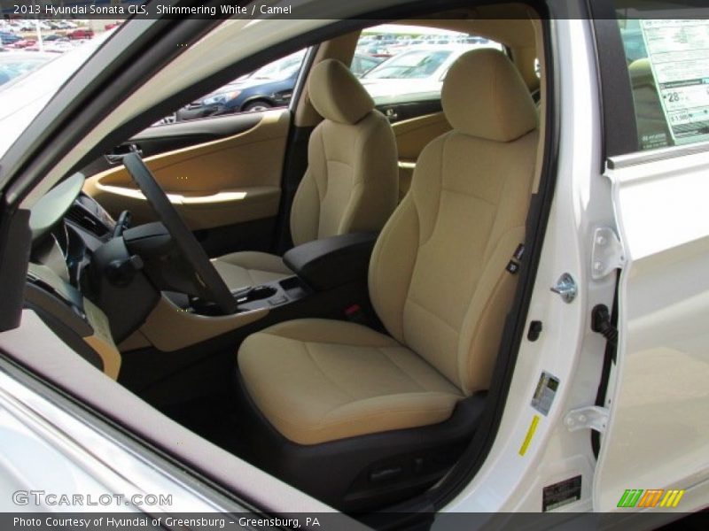 Shimmering White / Camel 2013 Hyundai Sonata GLS