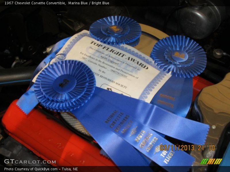 Marina Blue / Bright Blue 1967 Chevrolet Corvette Convertible